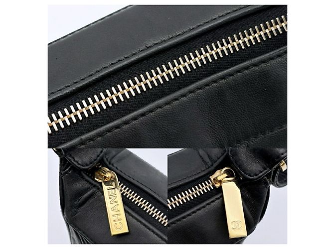 Bolso de hombro Chanel de piel de cordero negra - vista 11