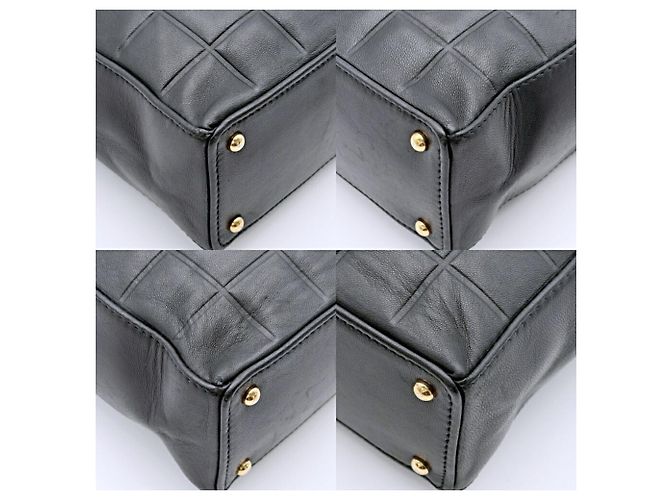 Bolso de hombro Chanel de piel de cordero negra - vista 12