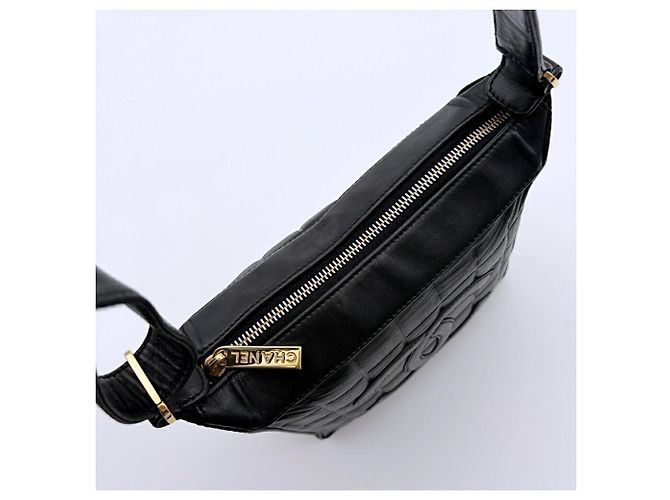 Bolso de hombro Chanel de piel de cordero negra - vista 14