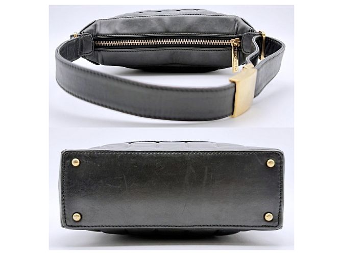 Bolso de hombro Chanel de piel de cordero negra - vista 6