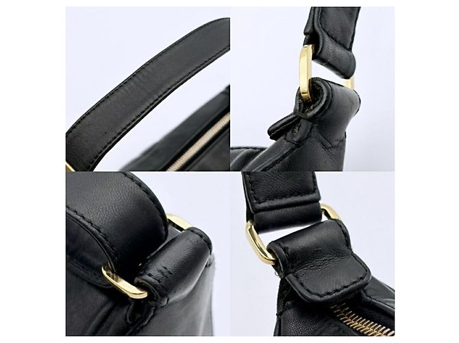 Bolso de hombro Chanel de piel de cordero negra - vista 8