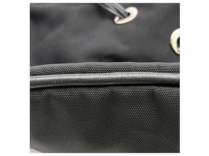 Borsa a tracolla Gucci in nylon nero e pelle - vista 11