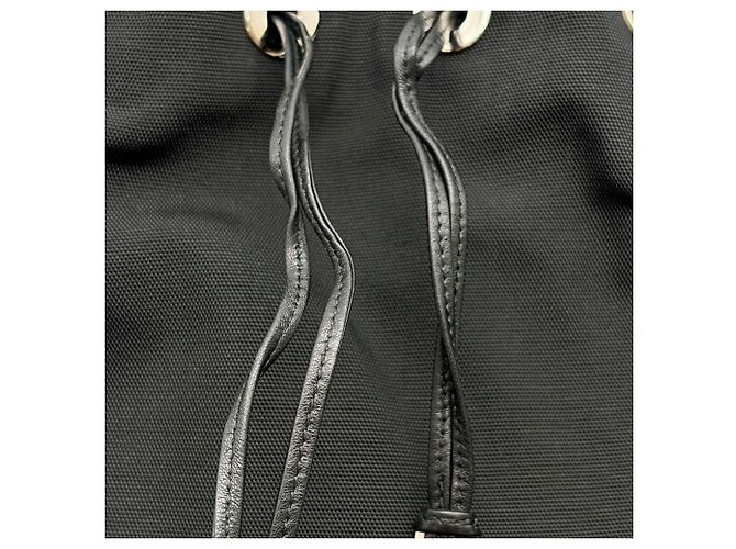 Borsa a tracolla Gucci in nylon nero e pelle - vista 13