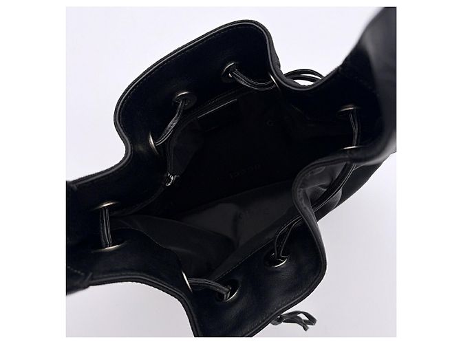 Borsa a tracolla Gucci in nylon nero e pelle - vista 14