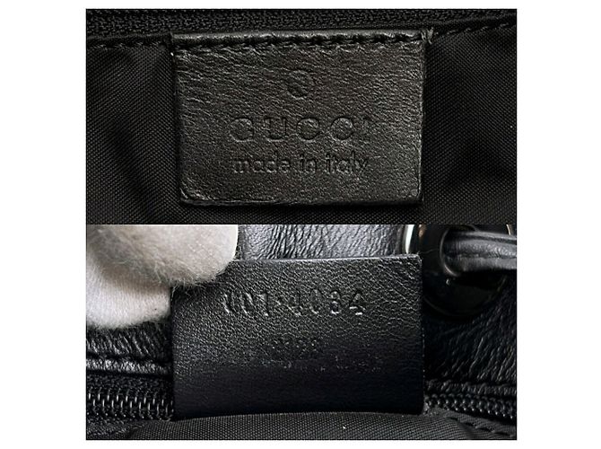 Borsa a tracolla Gucci in nylon nero e pelle - vista 19
