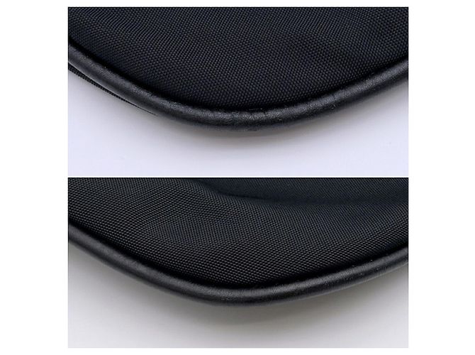 Borsa a tracolla Gucci in nylon nero e pelle - vista 9