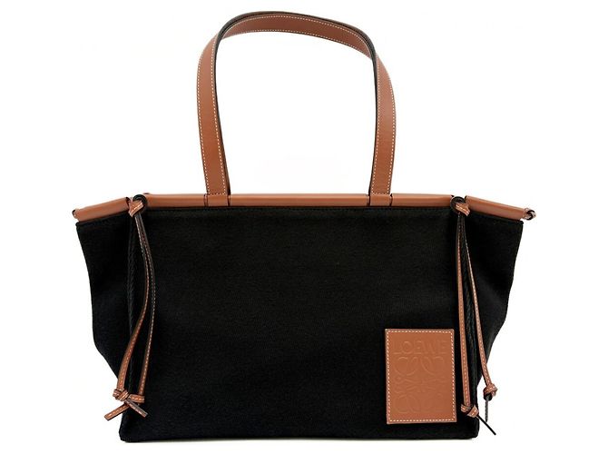 Loewe Shopper aus Canvas und Leder in Schwarz - Ansicht 2