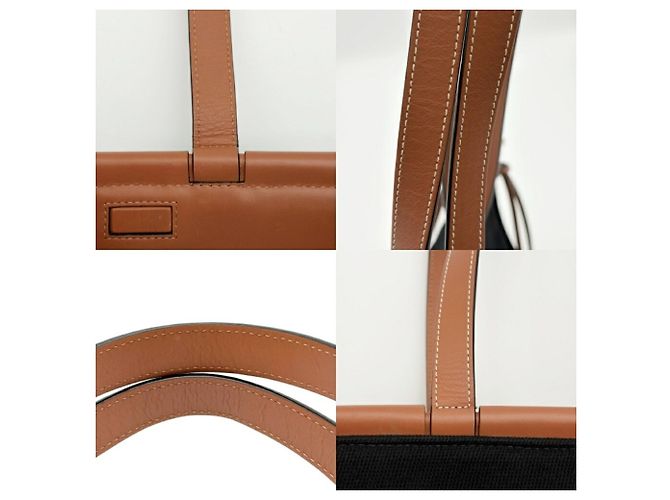 Loewe Shopper aus Canvas und Leder in Schwarz - Ansicht 9