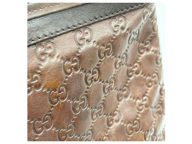 Borsa a tracolla Gucci in pelle marrone scuro - vista 16