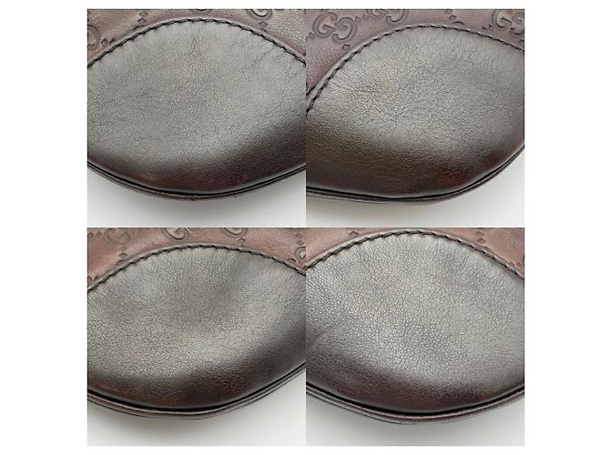 Borsa a tracolla Gucci in pelle marrone scuro - vista 17