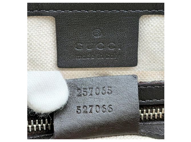 Borsa a tracolla Gucci in pelle marrone scuro - vista 21