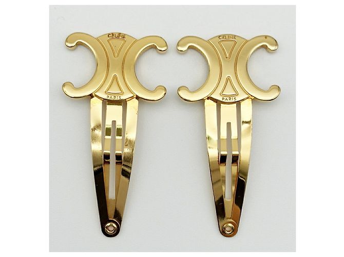 Céline Fermi per capelli Celine Triomphe in metallo dorato (Set di 2) - vista 3