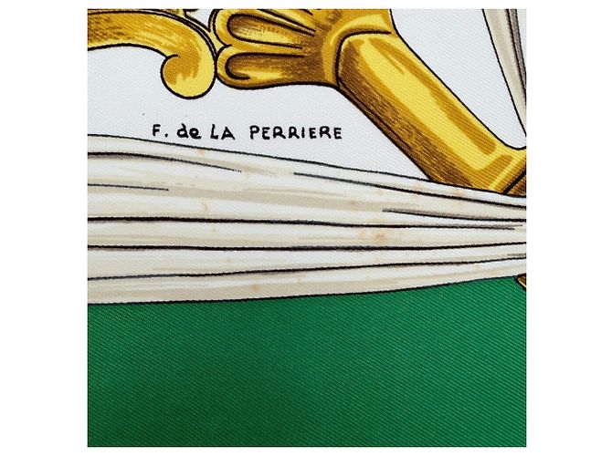 Hermès Foulard di seta Hermes Carre 90 Etrier - vista 14