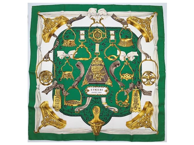 Hermès Foulard di seta Hermes Carre 90 Etrier - vista 2