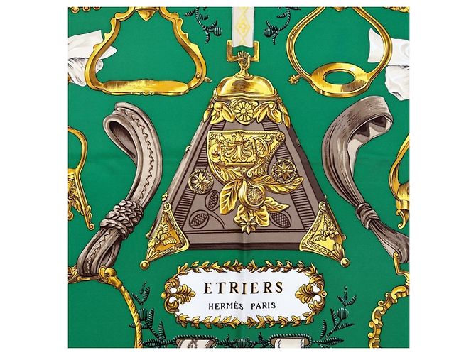 Hermès Foulard di seta Hermes Carre 90 Etrier - vista 3