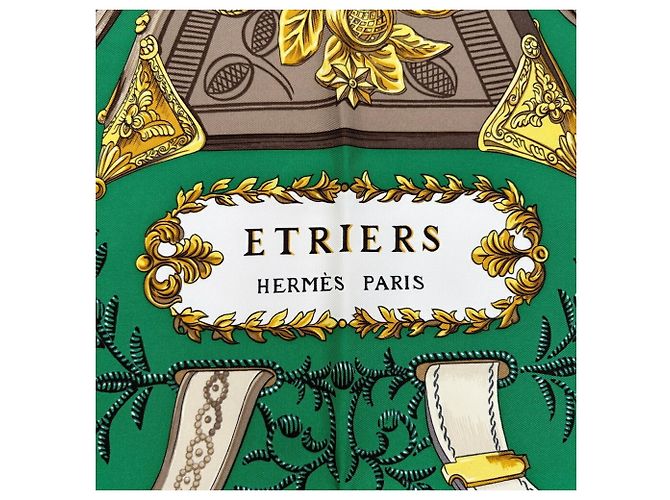 Hermès Foulard di seta Hermes Carre 90 Etrier - vista 4