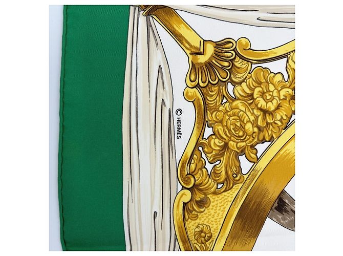Hermès Foulard di seta Hermes Carre 90 Etrier - vista 6