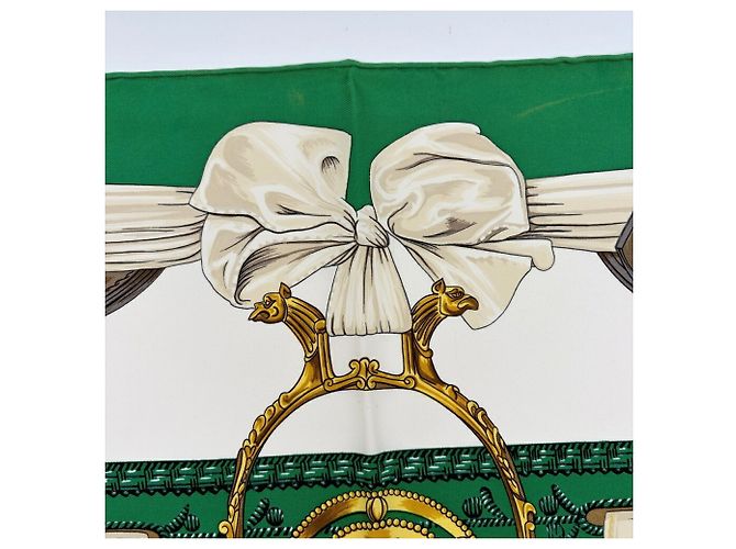 Hermès Foulard di seta Hermes Carre 90 Etrier - vista 8