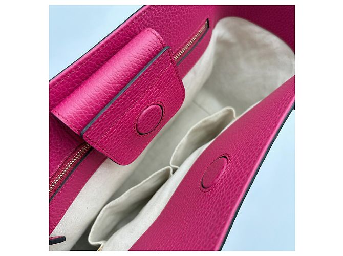 Gucci Swing Tote/Schultertasche aus rosa Leder - Ansicht 15