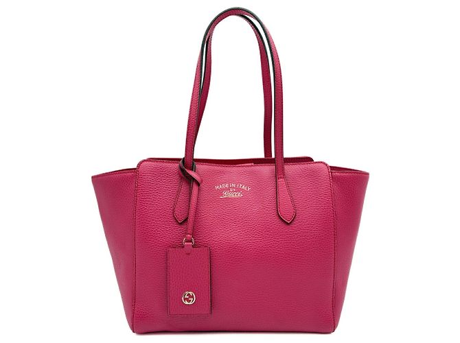Gucci Swing Tote/Schultertasche aus rosa Leder - Ansicht 2