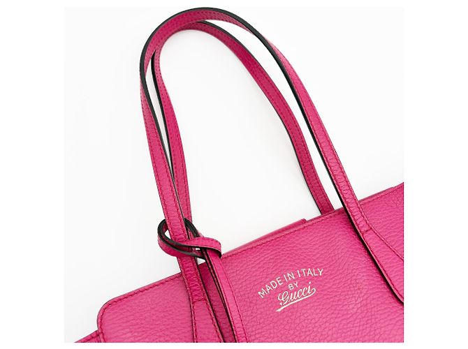 Gucci Swing Tote/Schultertasche aus rosa Leder - Ansicht 6