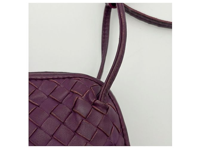 Borsa a tracolla Pochette in pelle viola Bottega Veneta - vista 10