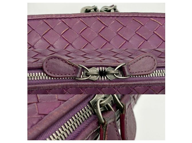 Borsa a tracolla Pochette in pelle viola Bottega Veneta - vista 11