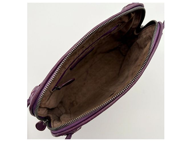 Borsa a tracolla Pochette in pelle viola Bottega Veneta - vista 14