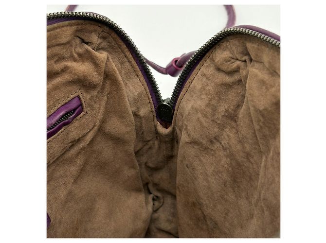 Borsa a tracolla Pochette in pelle viola Bottega Veneta - vista 17