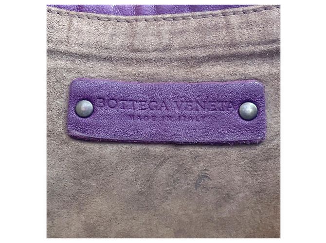 Borsa a tracolla Pochette in pelle viola Bottega Veneta - vista 19