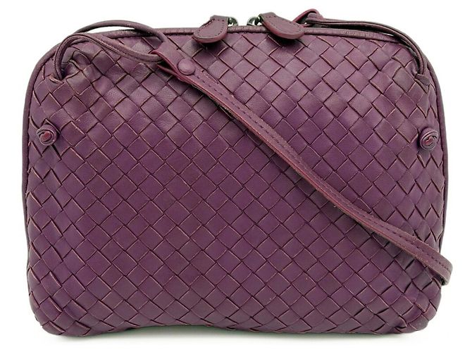 Borsa a tracolla Pochette in pelle viola Bottega Veneta - vista 2
