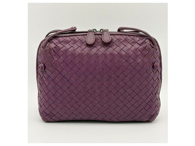 Borsa a tracolla Pochette in pelle viola Bottega Veneta - vista 3