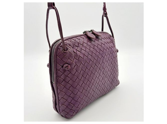 Borsa a tracolla Pochette in pelle viola Bottega Veneta - vista 4