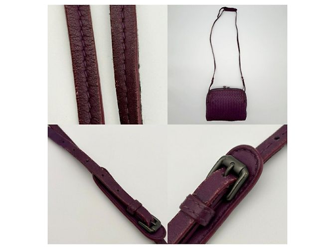 Borsa a tracolla Pochette in pelle viola Bottega Veneta - vista 7