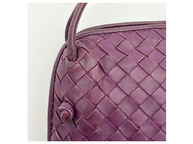 Borsa a tracolla Pochette in pelle viola Bottega Veneta - vista 9