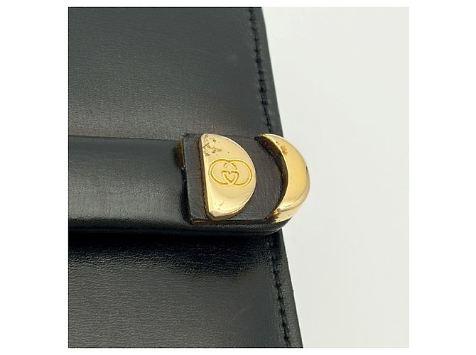 Gucci Schultertasche aus schwarzem Leder - Ansicht 10
