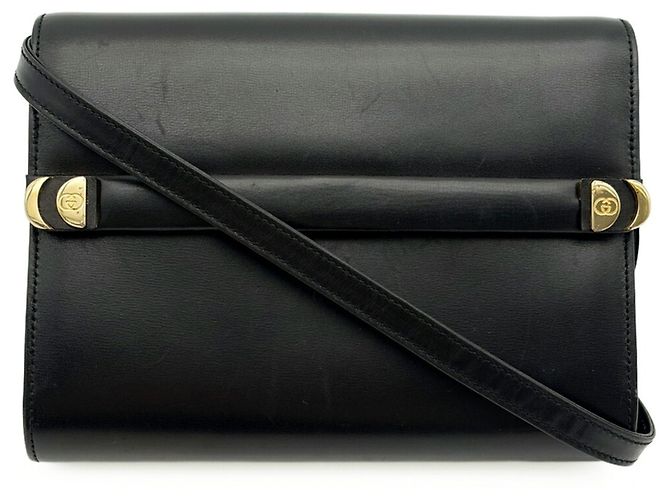 Gucci Schultertasche aus schwarzem Leder - Ansicht 2
