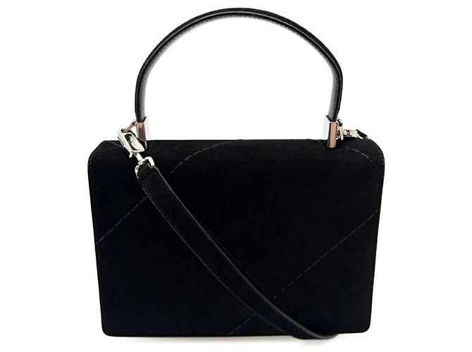 Borsa in camoscio nero Salvatore Ferragamo - vista 2
