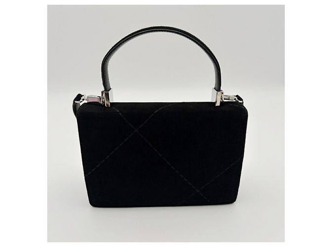 Borsa in camoscio nero Salvatore Ferragamo - vista 3