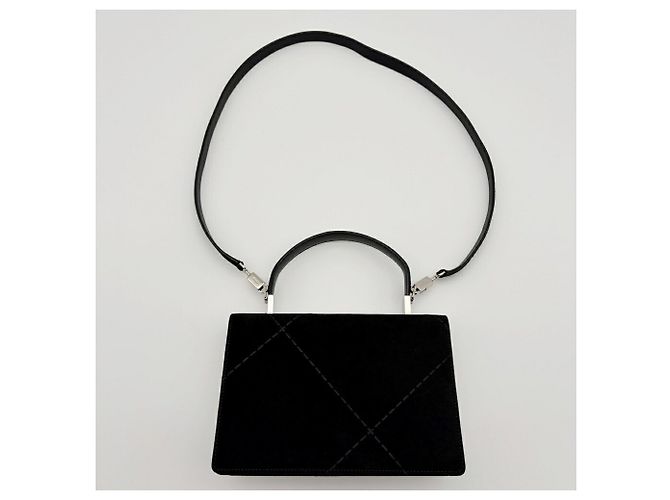 Borsa in camoscio nero Salvatore Ferragamo - vista 7