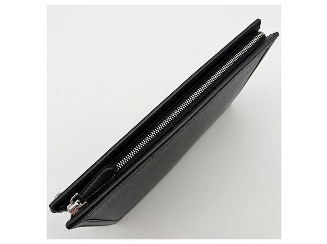 Pochette in pelle nera da uomo Burberry - vista 12