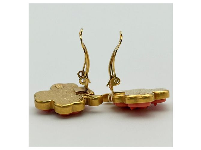 Chanel Clip-On Ohrringe Gold und Rosa - Ansicht 7