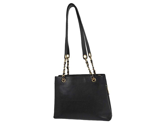 Chanel Vintage Tote in pelle matelassé con tasca anteriore Medium - vista 2