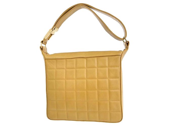 Chanel Chocolate Bar CC Quilted Leather North South - vista 2