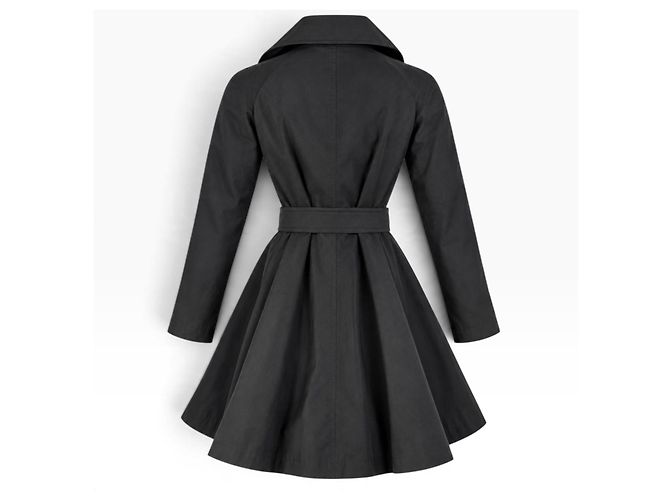 Alaïa Trench coat preto evasê de algodão - vista 2