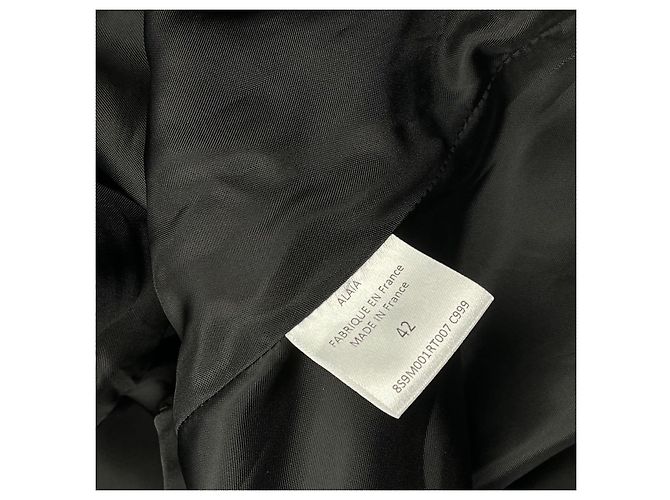 Alaïa Trench coat preto evasê de algodão - vista 6