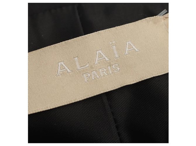 Alaïa Trench coat preto evasê de algodão - vista 8
