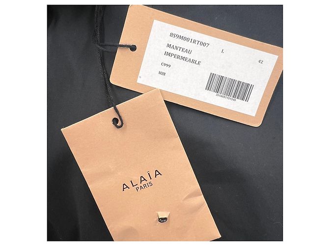 Alaïa Trench coat preto evasê de algodão - vista 9