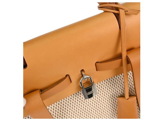 Hermès Hermes Vintage Herbag A Dos Toile and Leather GM - Ansicht 7