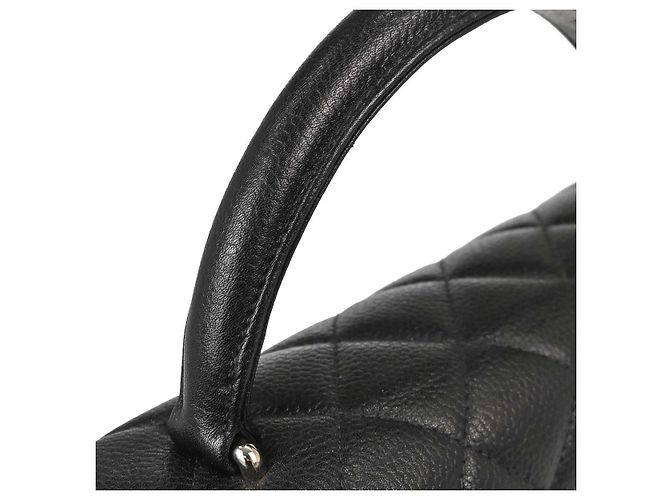 Chanel Vintage Classic Top Handle Flap Quilted Caviar Medium - vue 5